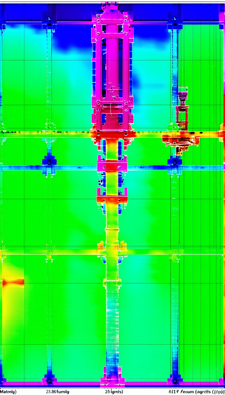 The Image Is A Computer-generated, Three-dimensional Model Of A Large Metal Structure