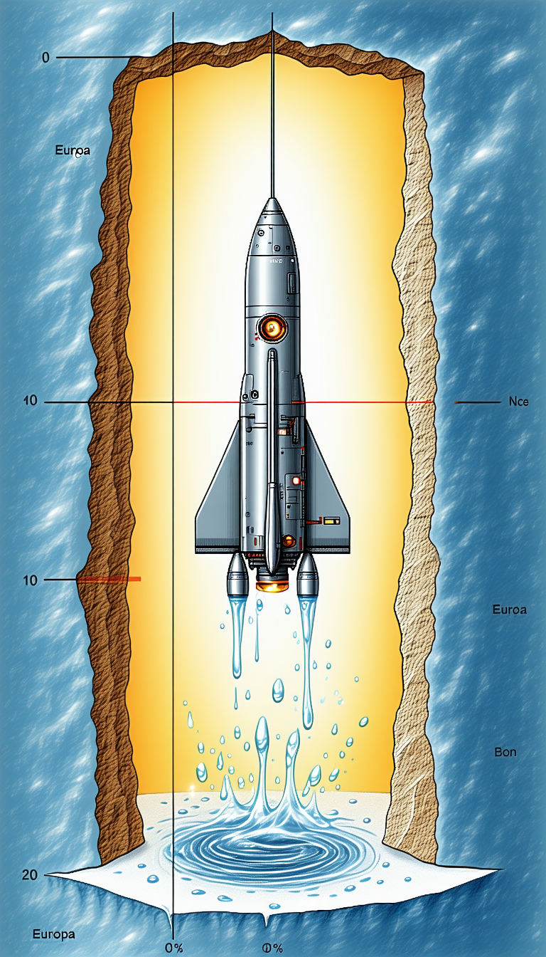 rocket shown cartoon-like manner