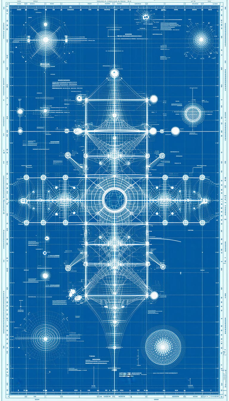A Blue Drawing Of A Building Is Displayed On A Piece Of Paper