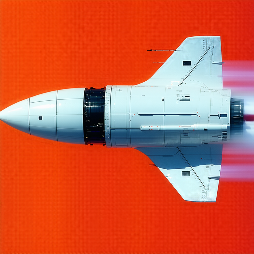 A White Jet Is Flying Through The Sky, Leaving A Trail Of Smoke Behind It