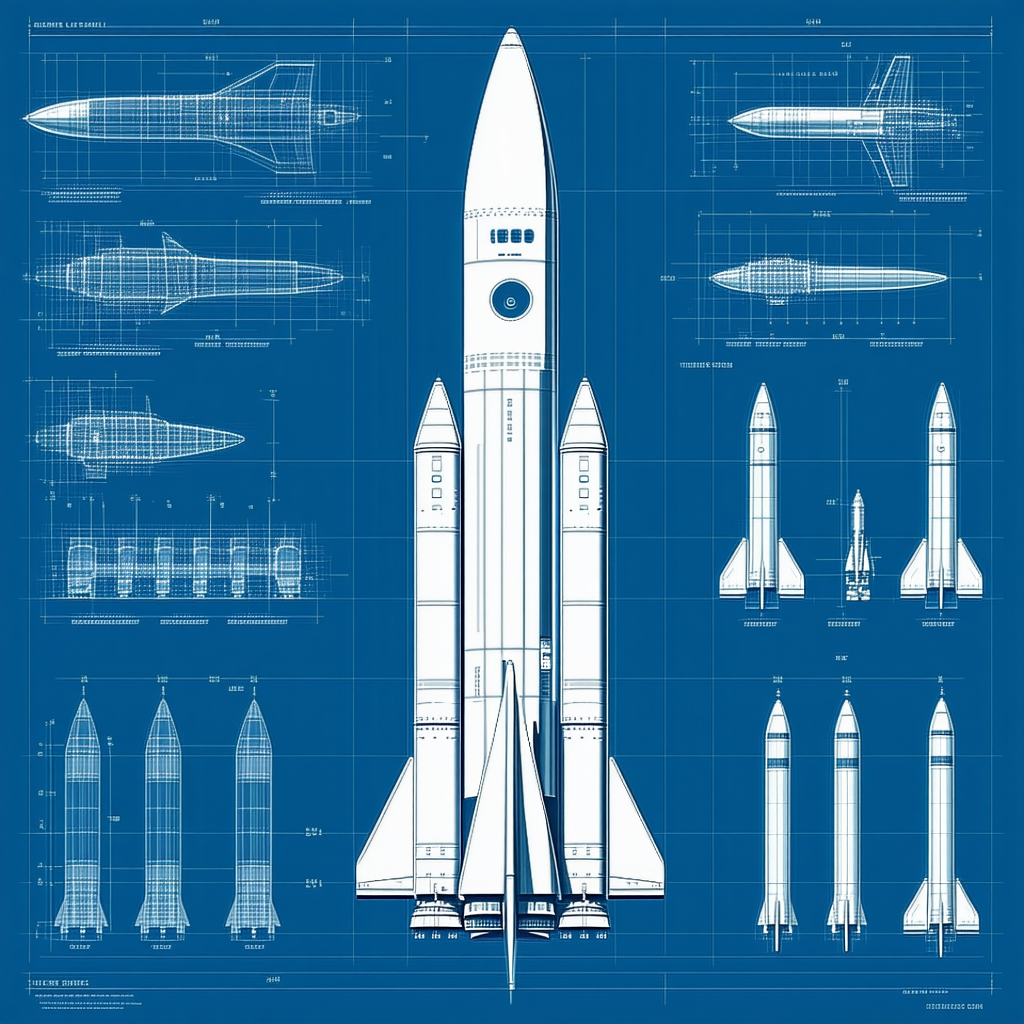 A Blue Diagram Of A Space Shuttle Is Displayed