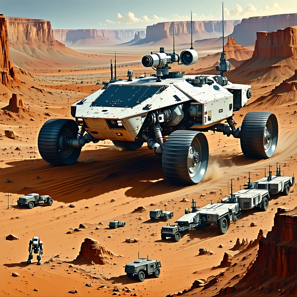 image, there large white vehicle
