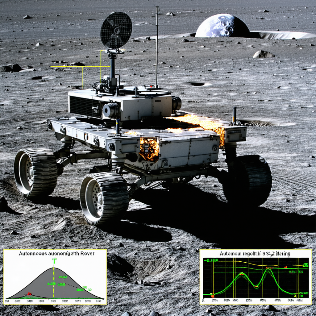 A White Rover Vehicle On A Rocky Surface, Possibly On The Moon