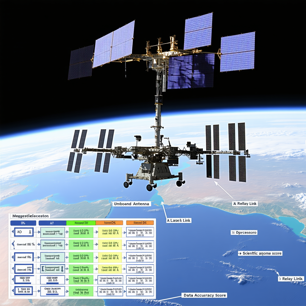 A Space Shuttle With A Large Satellite On Top Of It