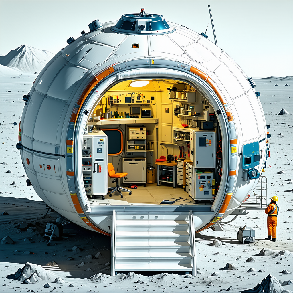 In The Image, There Is A Large White Dome-shaped Structure With A Doorway