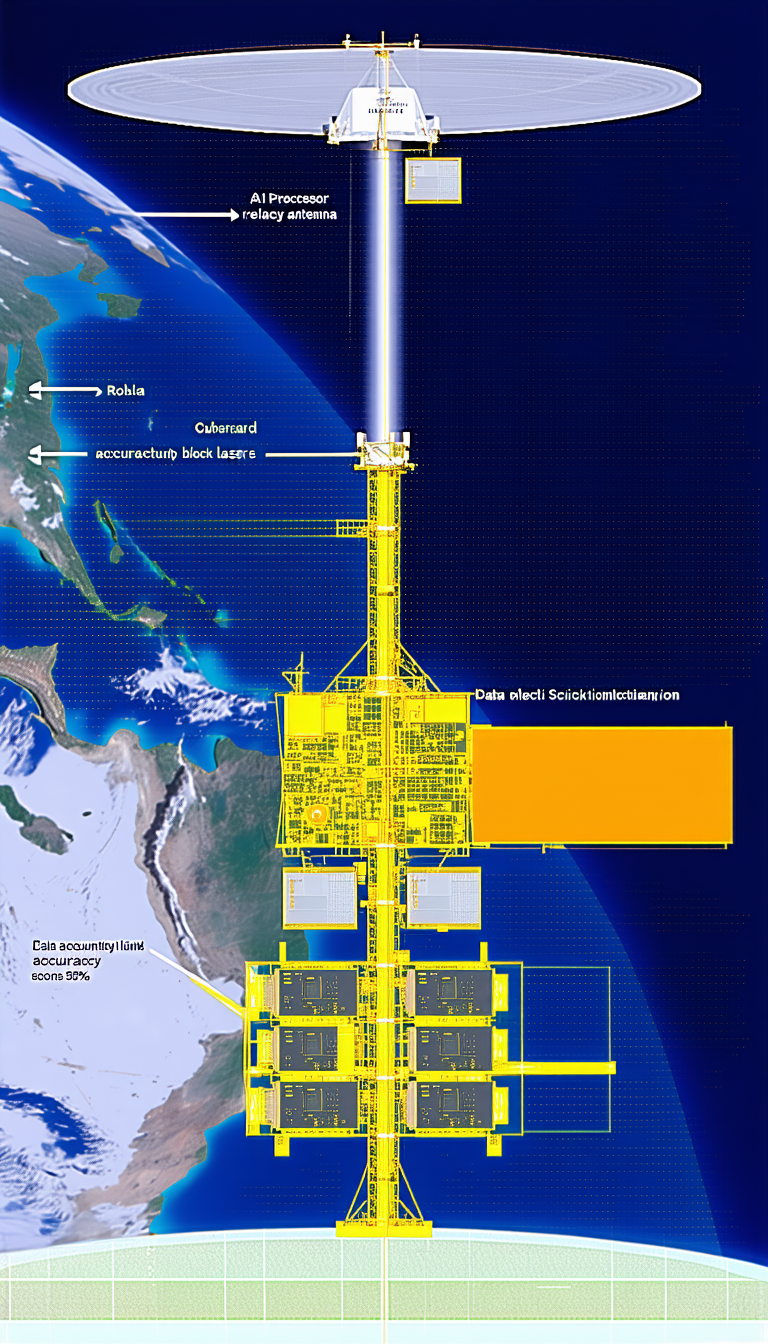 blue yellow illustration large structure