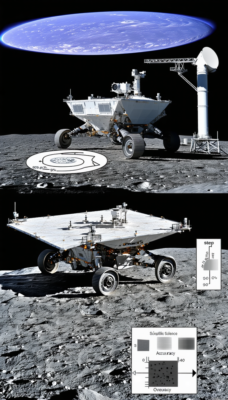 A Large Rover Vehicle Parked On The Surface Of A Planet