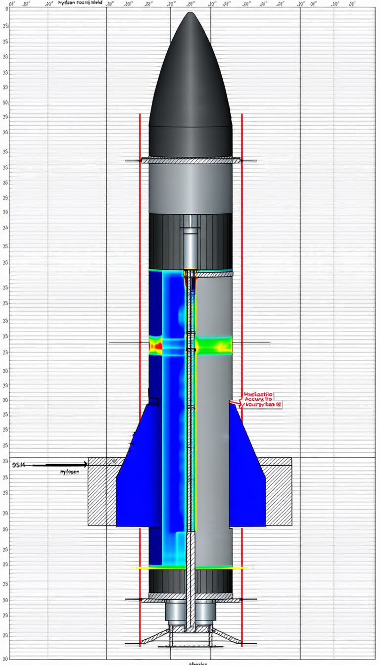 A Blue And White Object Is Being Measured By A Machine