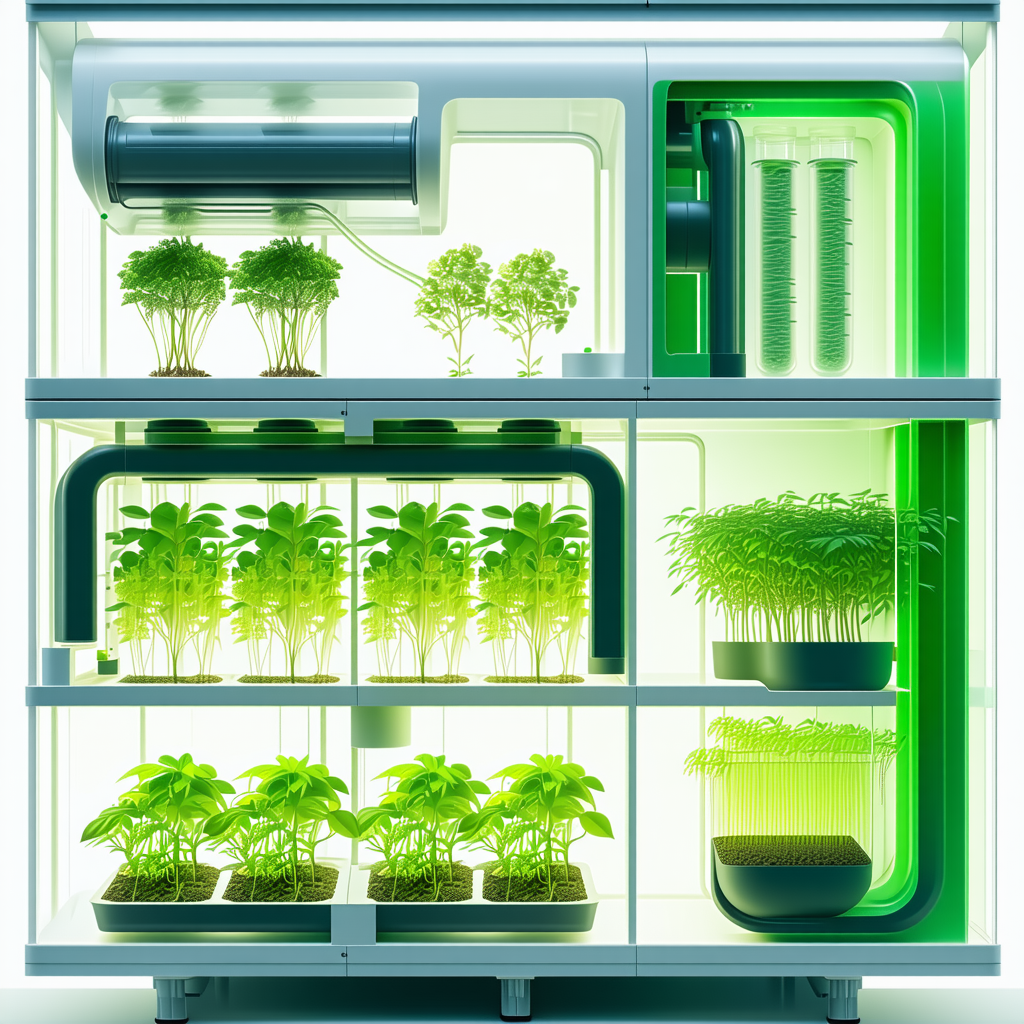 A Large Green Box Filled With Various Plants