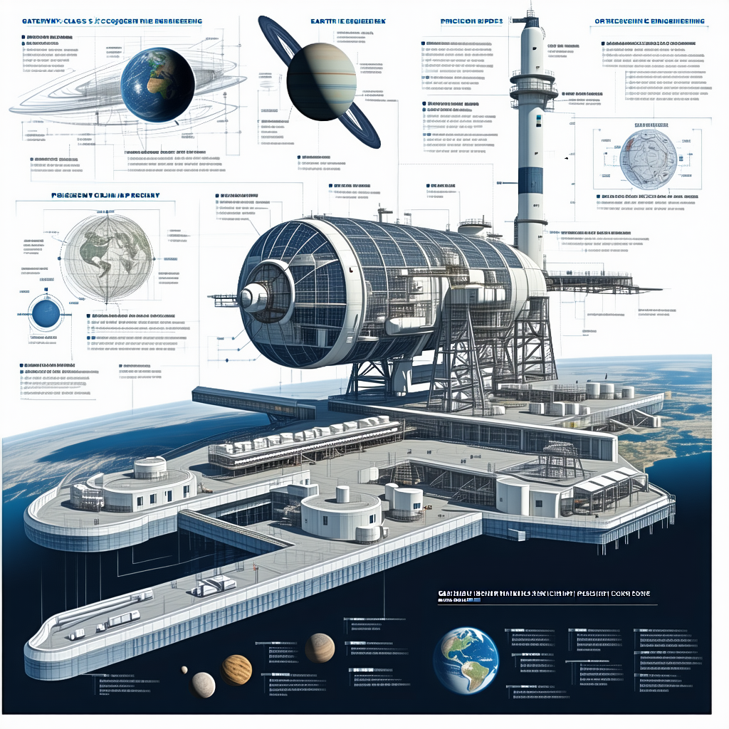 A Large Poster Is Displayed, Showcasing A Futuristic Space Station
