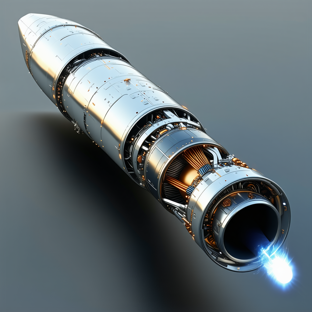 A Large Silver Cylinder Is Shown In A Close-up View