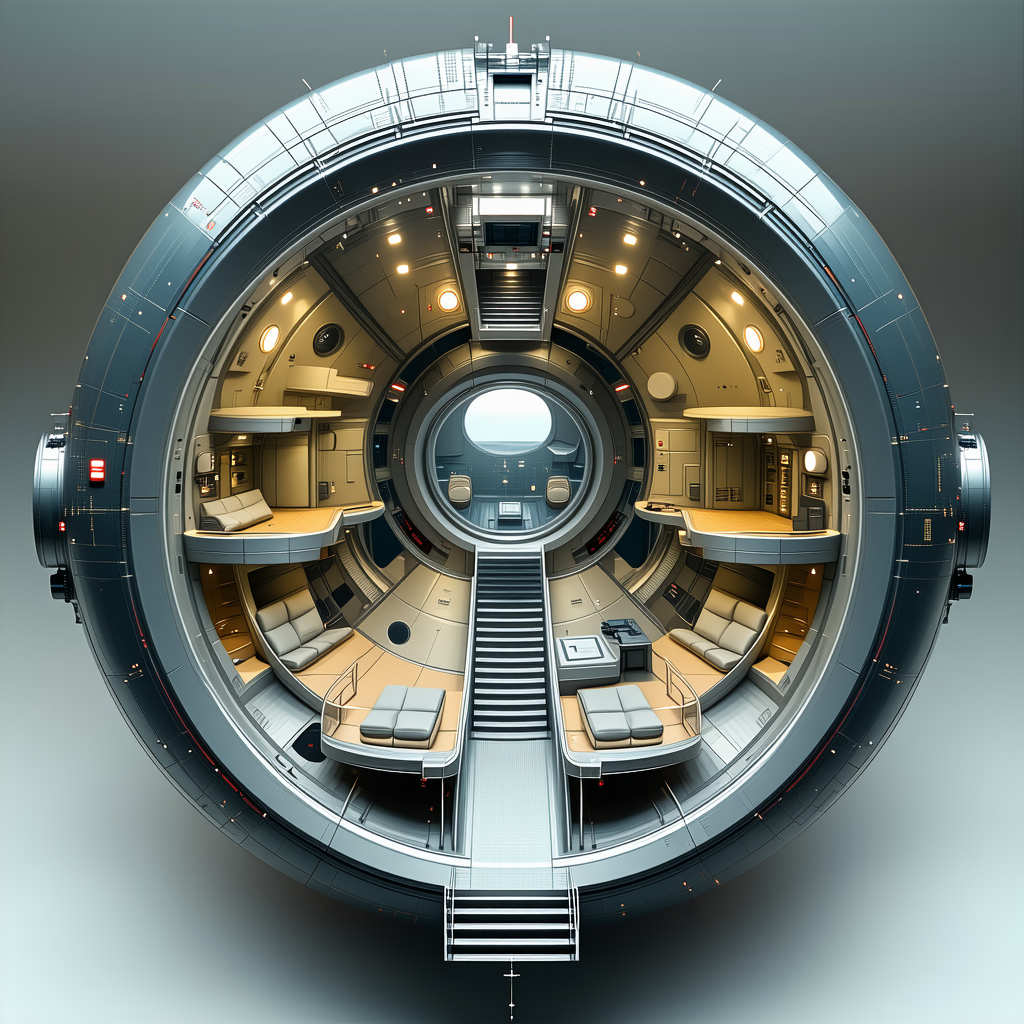computer-generated (CGI) representation space station