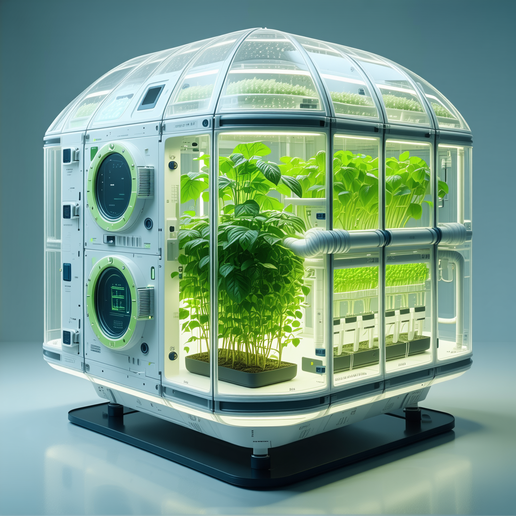 A Large, White, And Green Dome-shaped Structure That Houses A Variety Of Plants