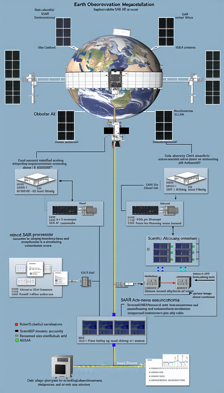 diagram showing relationship between satellite