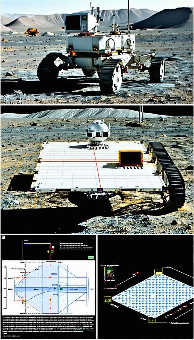 There Are Three Pictures Of A Robotic Vehicle On A Dirt Surface