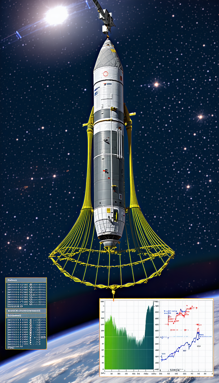 A Space Shuttle, Which Is A Large And Impressive Spacecraft, Floating In The Air