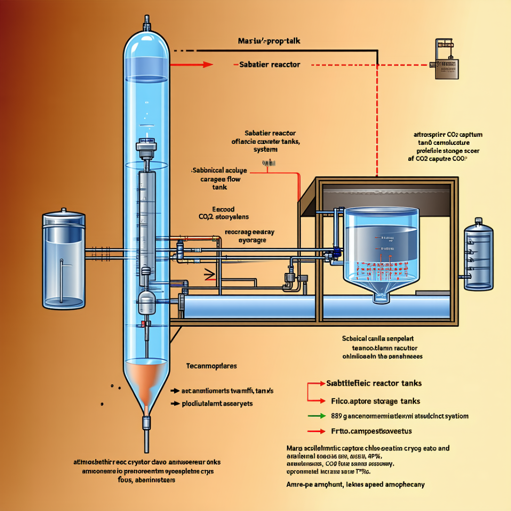 The Image Is A Diagram Of A Chemical Plant, Showing The Process Of Creating A Chemical