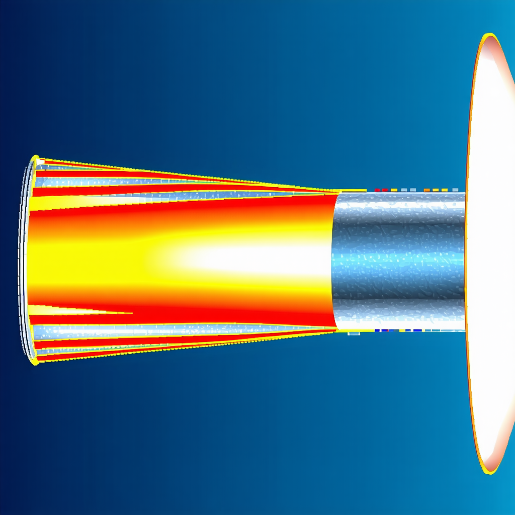 A Large, Brightly Colored, And Shiny Tube That Appears To Be A Part Of A Spacecraft