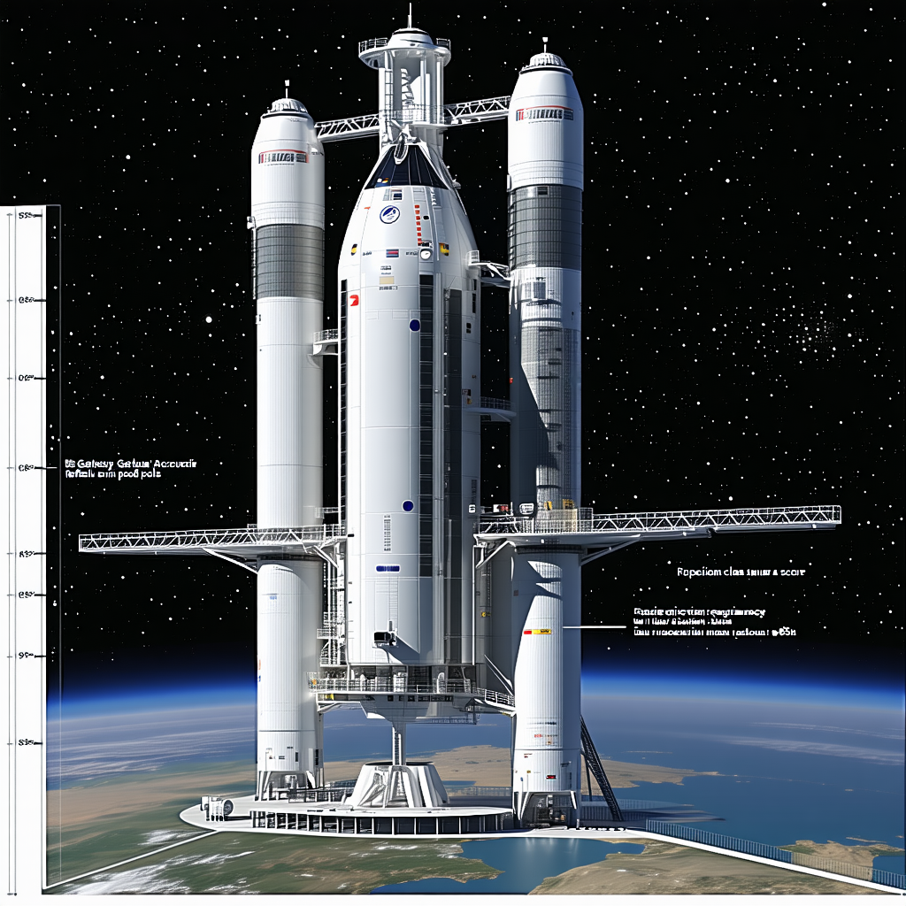 A Large Space Shuttle, Possibly A Russian Spacecraft, Docked At A Space Station