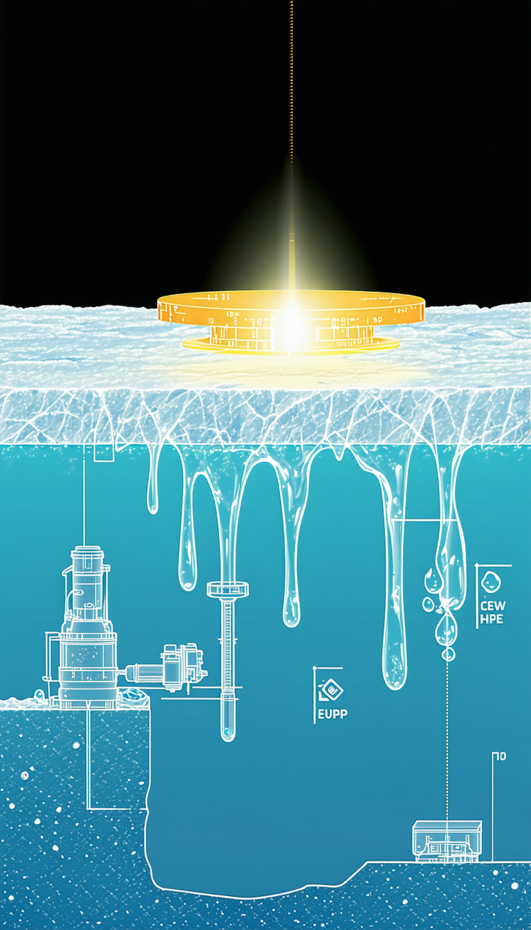 The Image Is A Blue And White Drawing Of An Underwater Scene