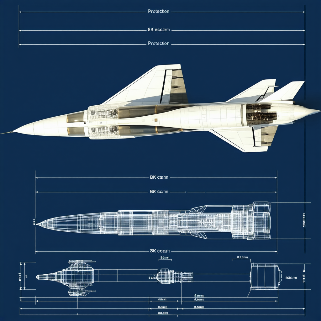 A White Jet Is Shown In A Blue Background