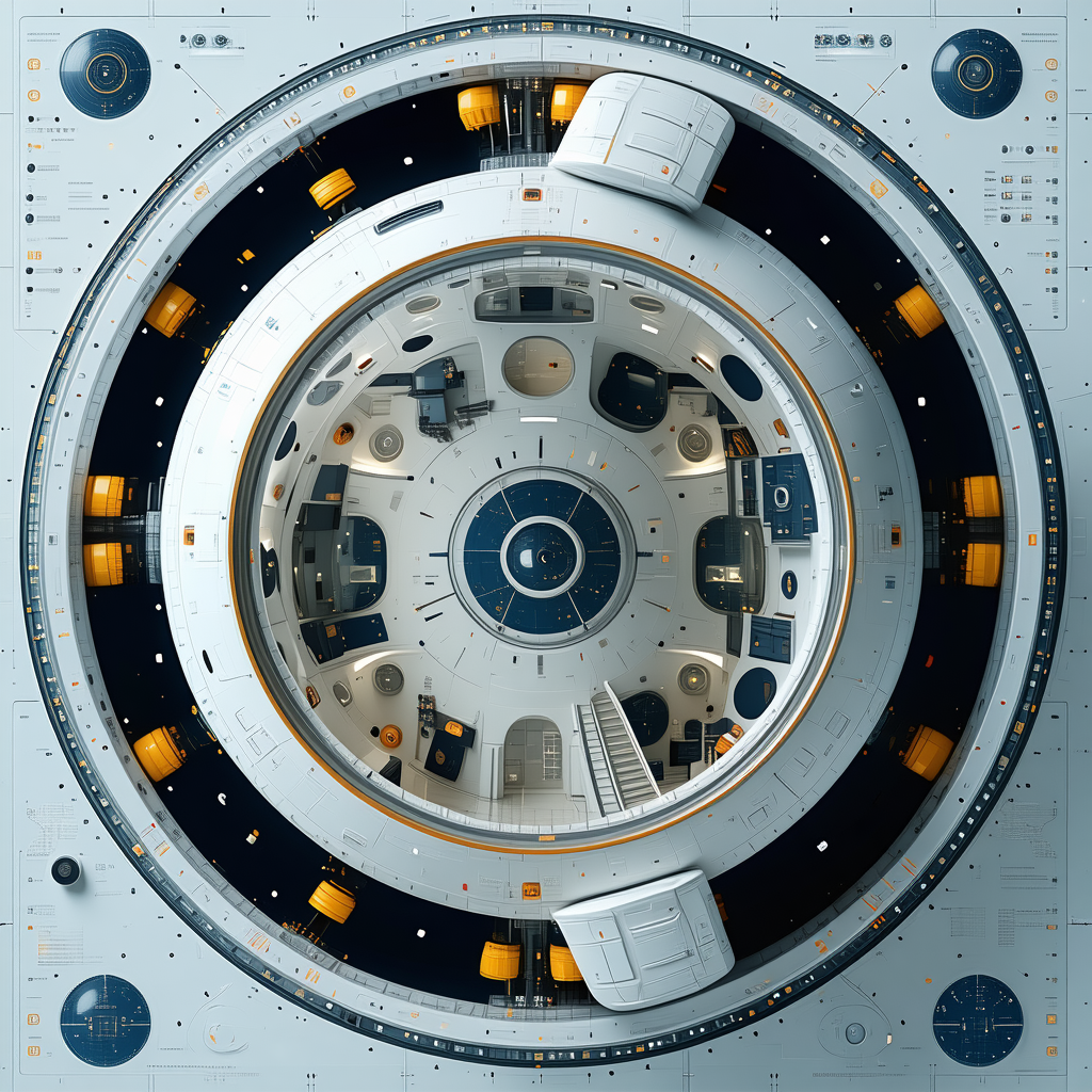 computer-generated (CGI) representation space station