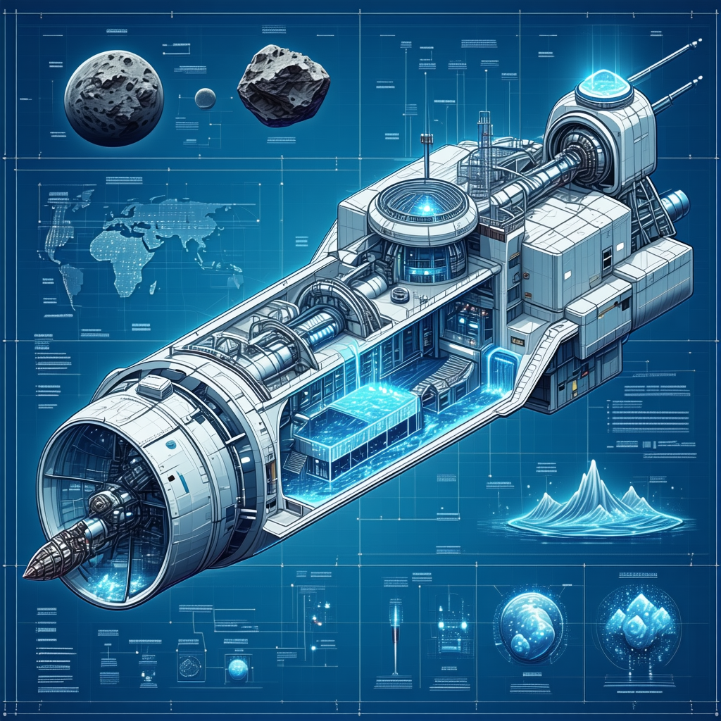 futuristic drawing spacecraft