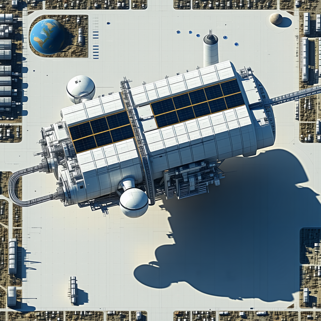 image, there large white structure