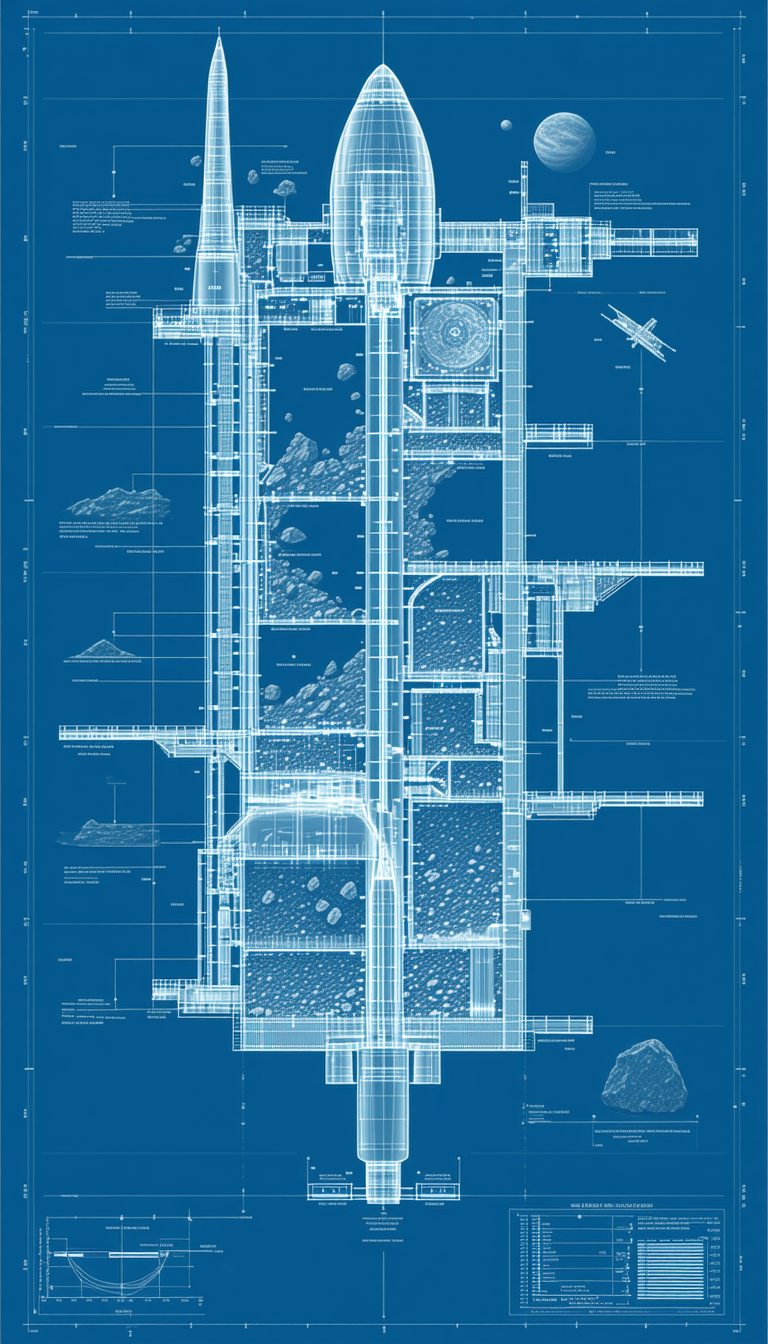 The Image Is A Blueprint Of A Building, Possibly A Museum Or A Tower