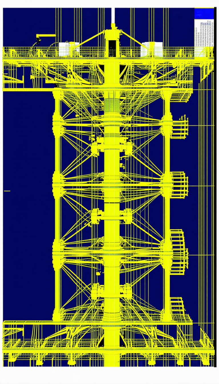 A Large, Yellow, And Blue Structure Is Shown In The Image