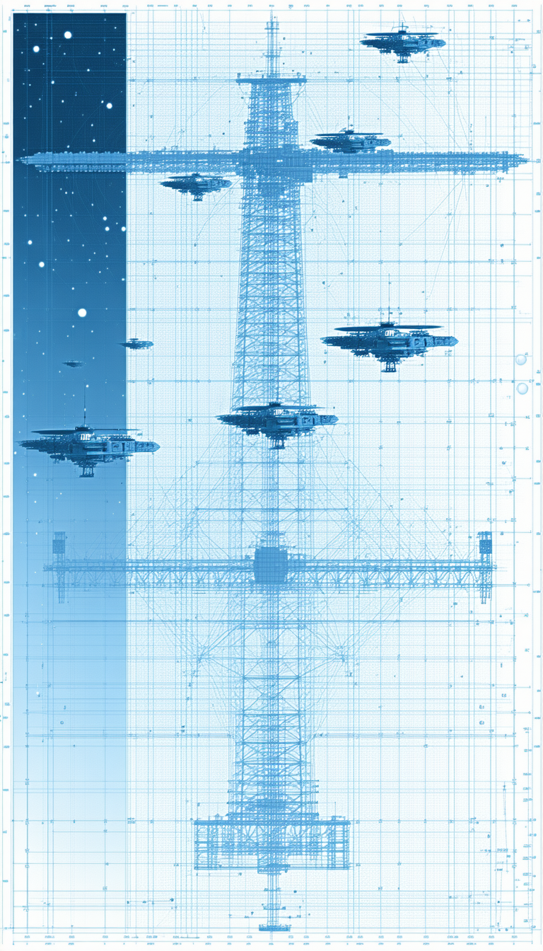 In The Image, There Are Four Spaceships Floating In The Air