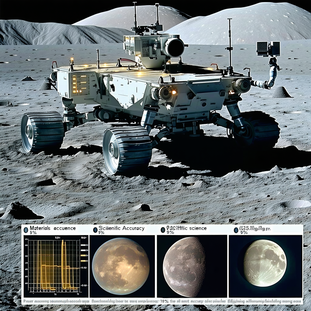 A White Robotic Vehicle On A Rocky Surface, Possibly On The Moon
