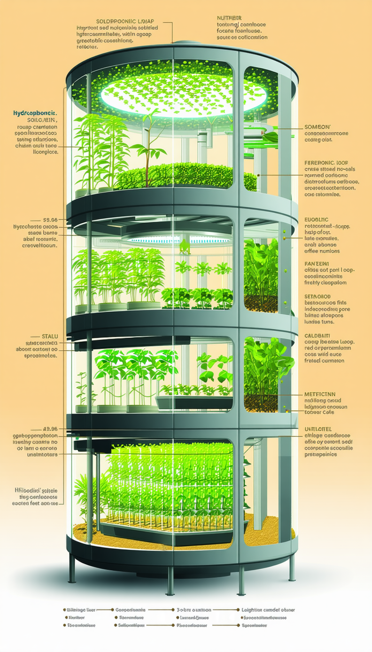 detailed illustration vertical farm