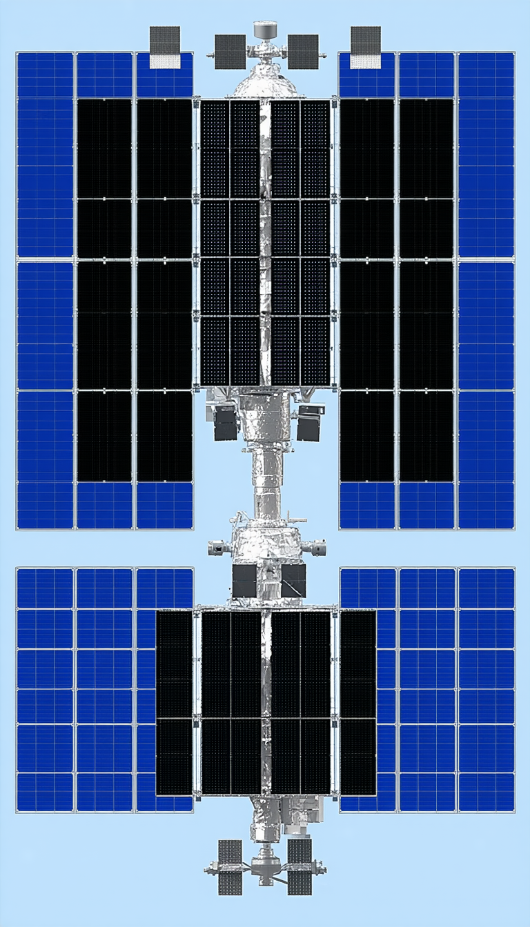 A Large Spacecraft With A Solar Panel On Its Side