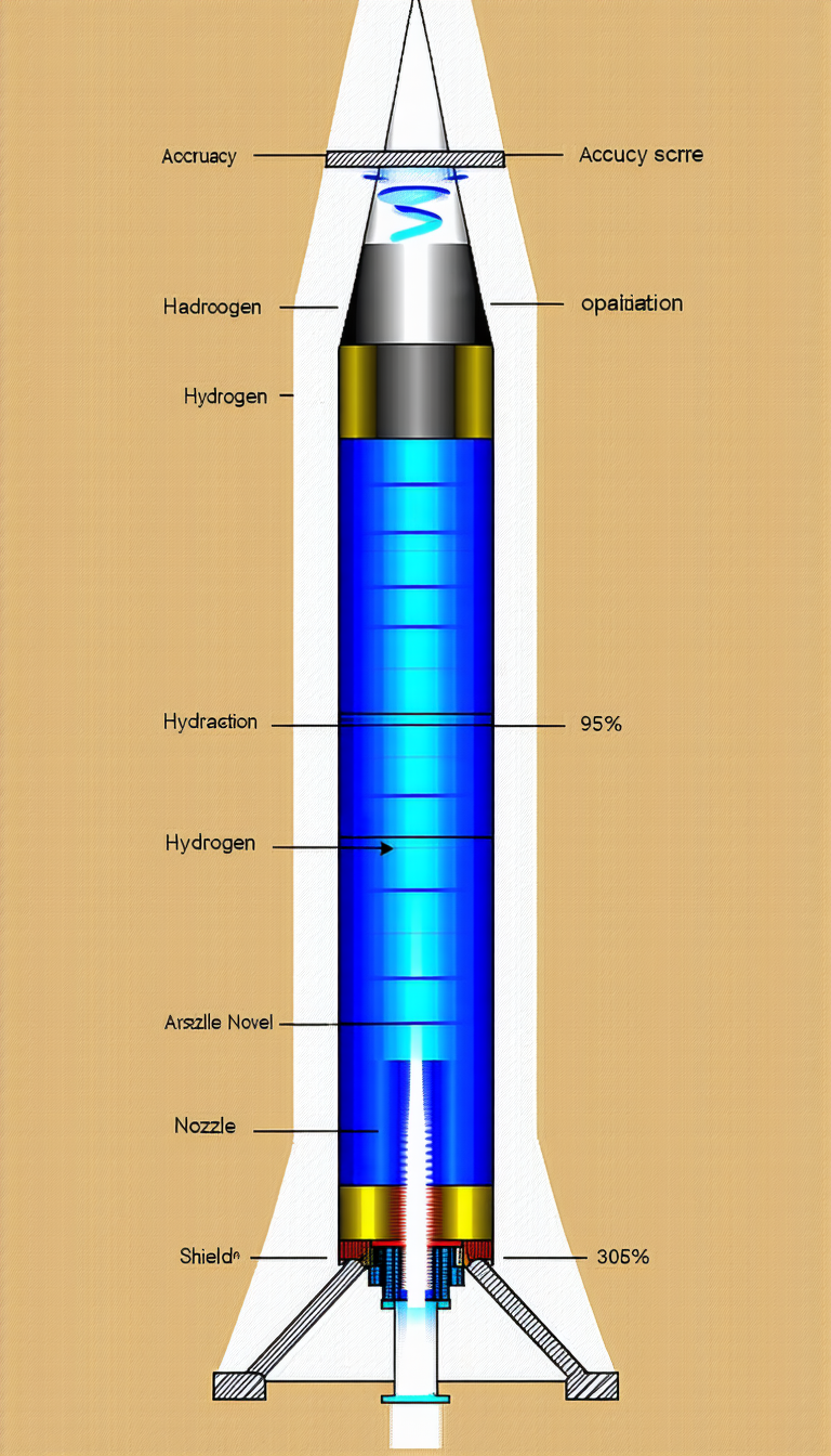 A Blue Tube With A Yellow Stripe On It, Which Is Labeled As A "hydrogen" Tube
