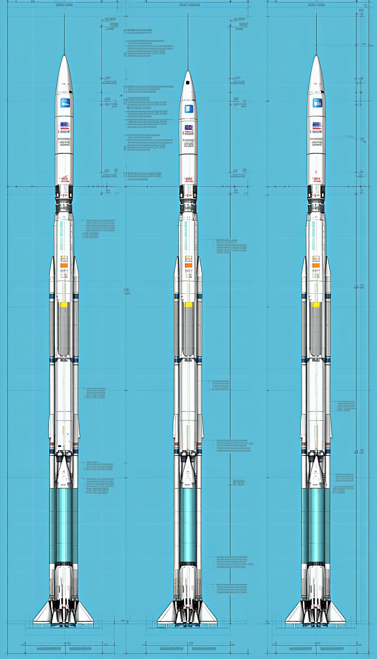 The Image Is A Blueprint Of A Rocket, Showing The Different Parts And Their Dimensions
