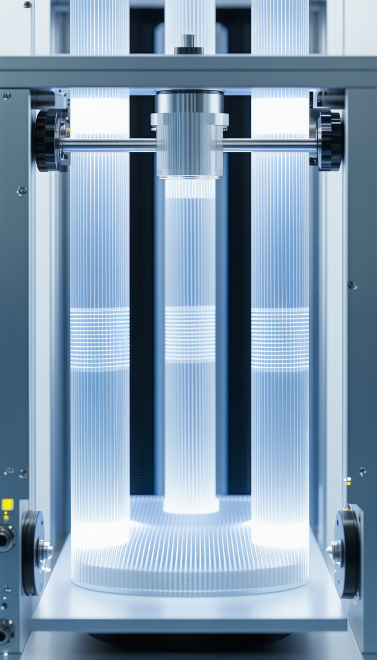 A Machine Is Shown With A Light Shining Through It