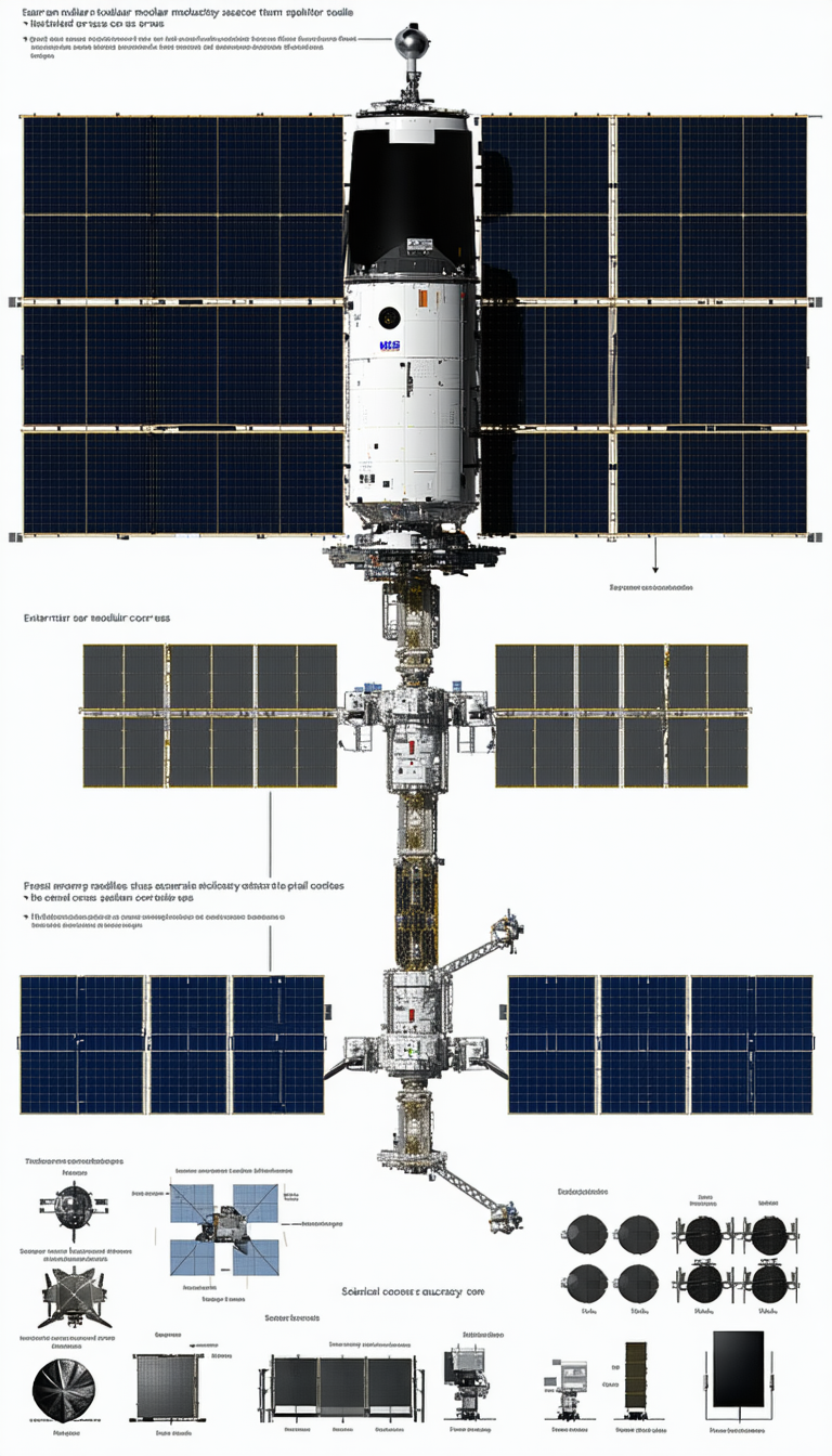 detailed diagram space station