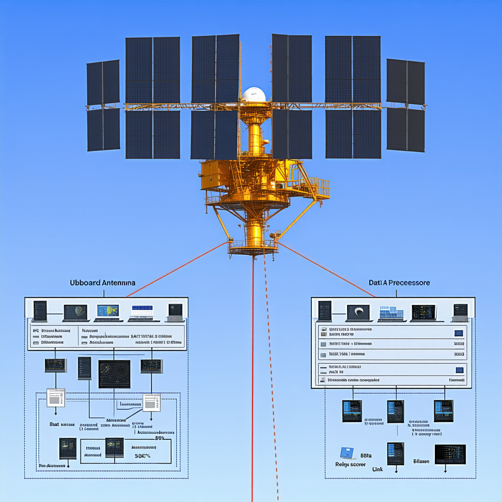 diagram showing relationship between satellite
