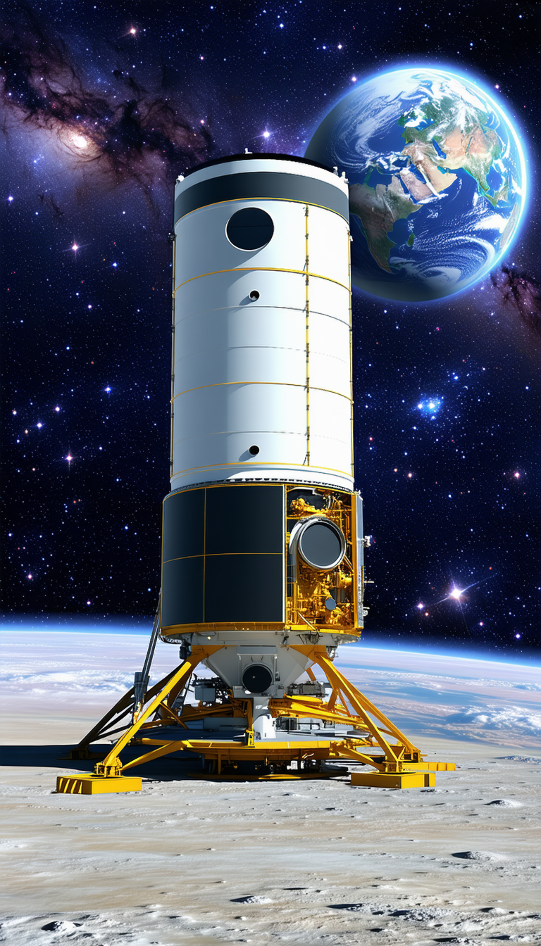 A Space Shuttle With A Large Dome On Top, Flying Through The Sky
