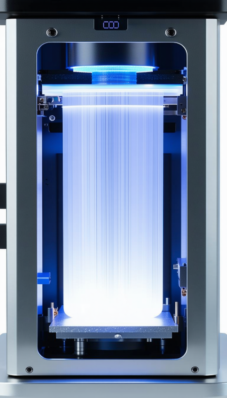 A Blue Machine Is Shown In The Image
