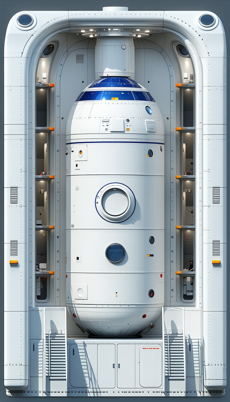 A Large White Space Shuttle Is Shown In A Computer-generated Image