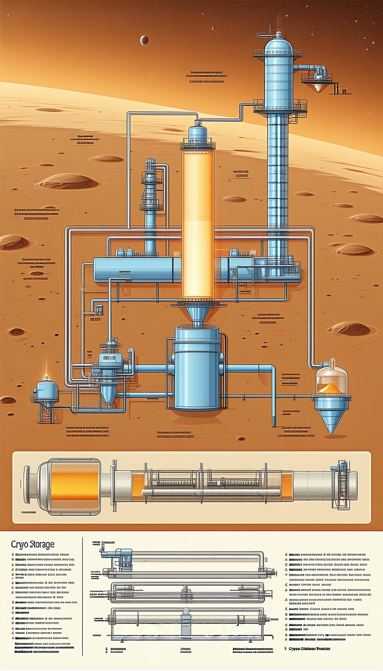 A Detailed Drawing Of A Factory Is Shown, With A Large Pipe Running Through The Center