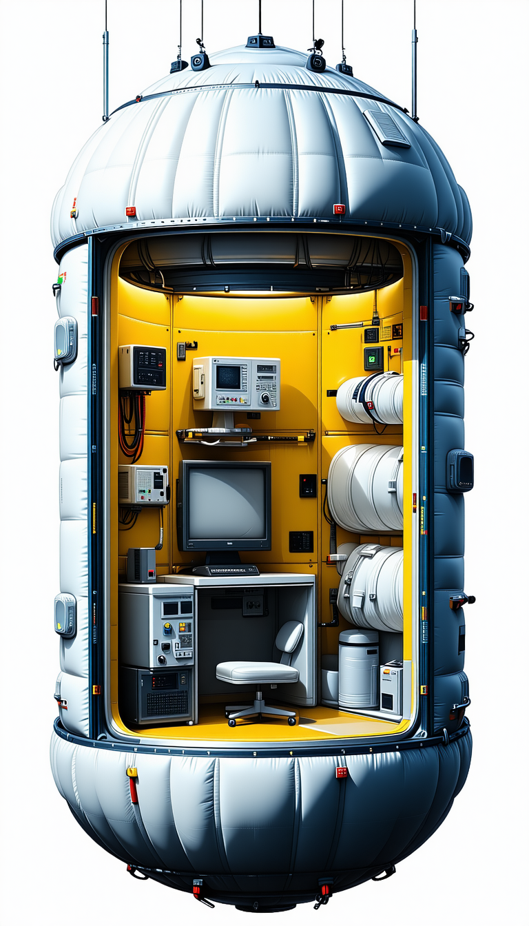 In This Image, There Is A Large Room Filled With Various Electronic Equipment And Devices