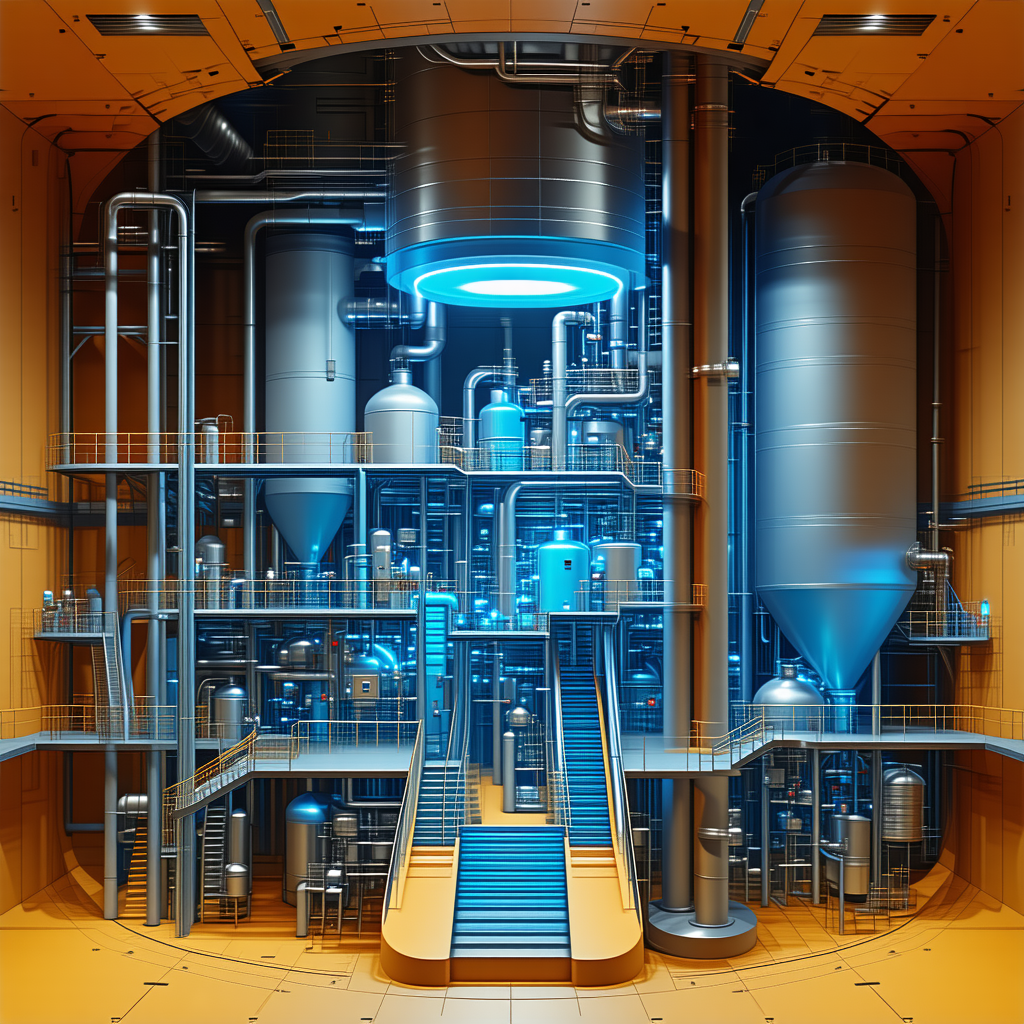 In This Image, There Is A Large Industrial Building With A Variety Of Pipes And Machinery