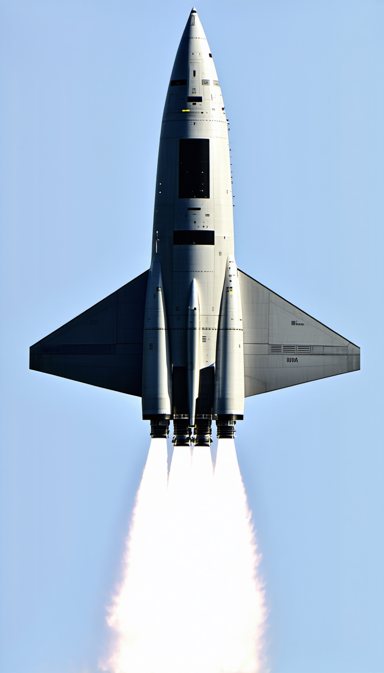 A Large Jet Is Flying Through The Sky, Leaving A Trail Of Smoke Behind It