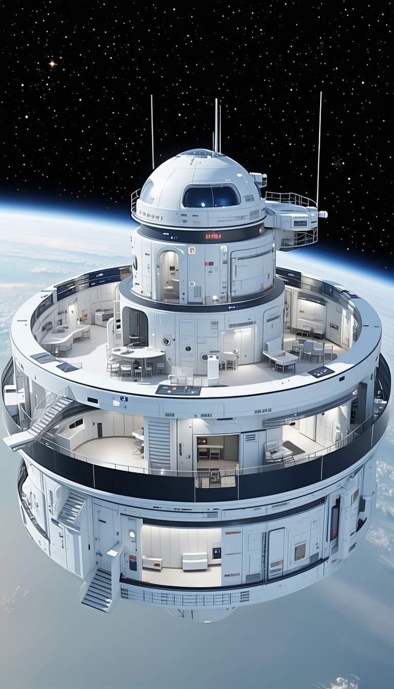 A Space Station Is Shown In A Computer-generated Image