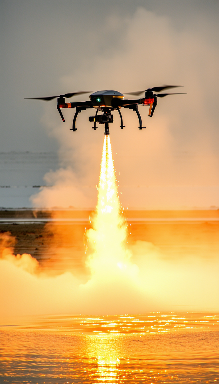 A Large Jet Is Flying Through The Sky, Leaving A Trail Of Smoke Behind It