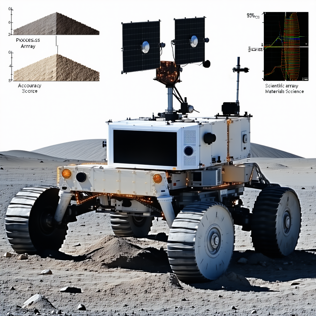 A White Robotic Vehicle, Possibly A Rover, Sitting On A Dirt Surface
