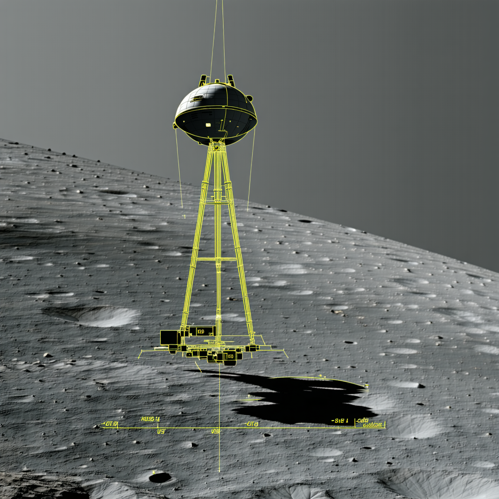 A Large, Yellow Tower On A Rocky Surface